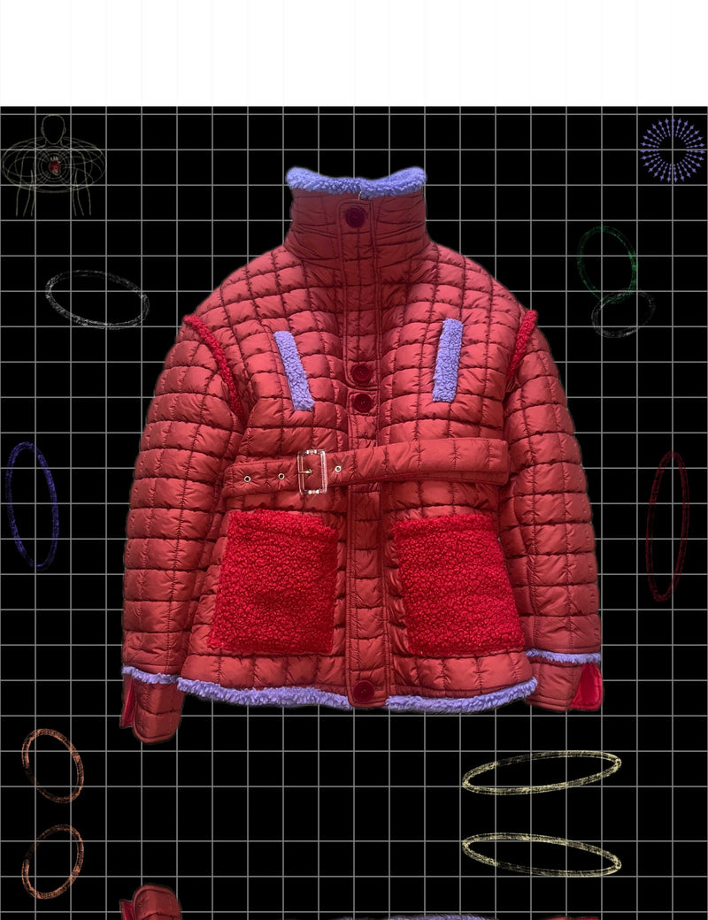 Quilted Sherpa Puffer